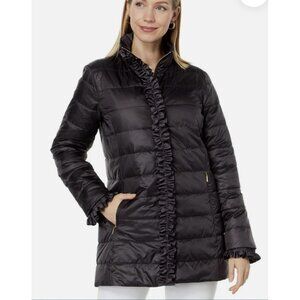 New Lilly Pulitzer Down Doria Puffer Jacket Black Size 8 MSRP: $298